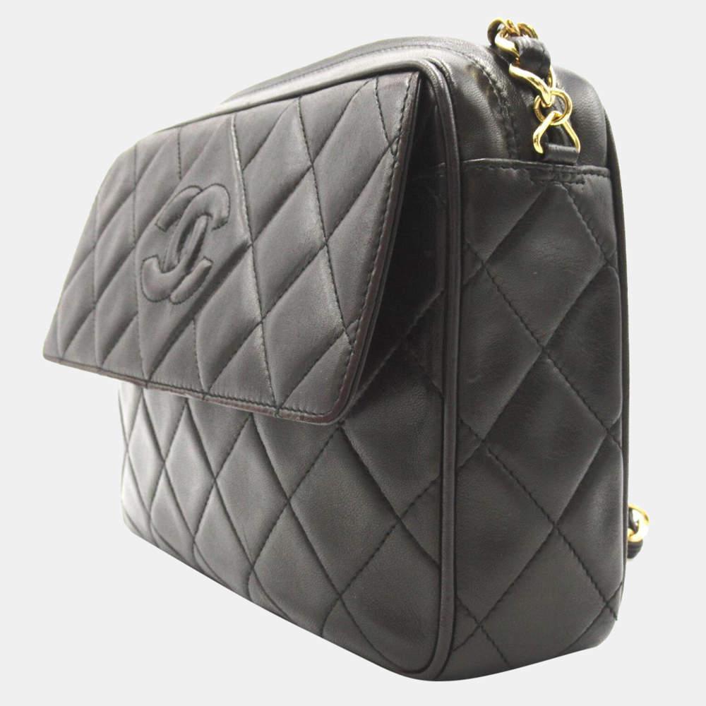 商品[二手商品] Chanel|Chanel Black Quilted Leather Chain CC Tassel Camera Shoulder Bag,价格¥23267,第4张图片详细描述