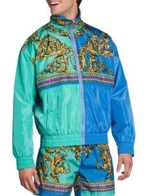 商品Versace|Garland Mockneck Polyester Jacket,价格¥1749,第3张图片详细描述