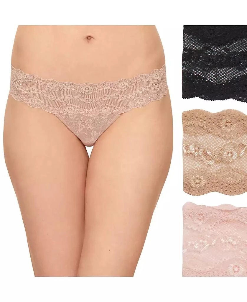 商品Wacoal|Women's 3-Pk. Lace Kiss Bikini Underwear 970682,价格¥274,第1张图片