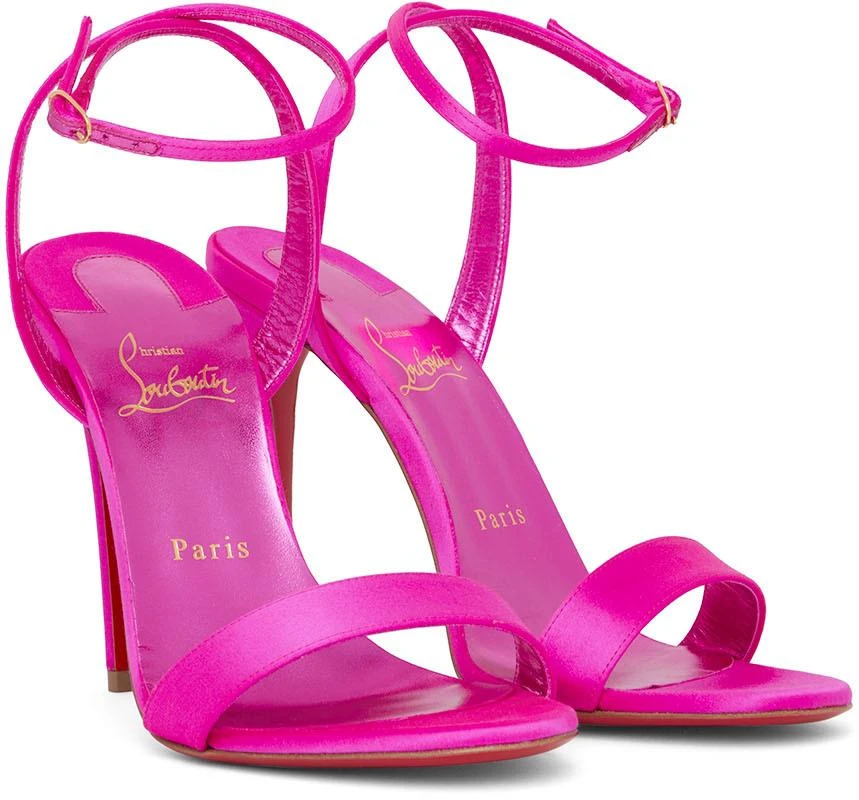 商品Christian Louboutin|Pink Loubigirl 100 Heeled Sandals,价格¥6567,第4张图片详细描述