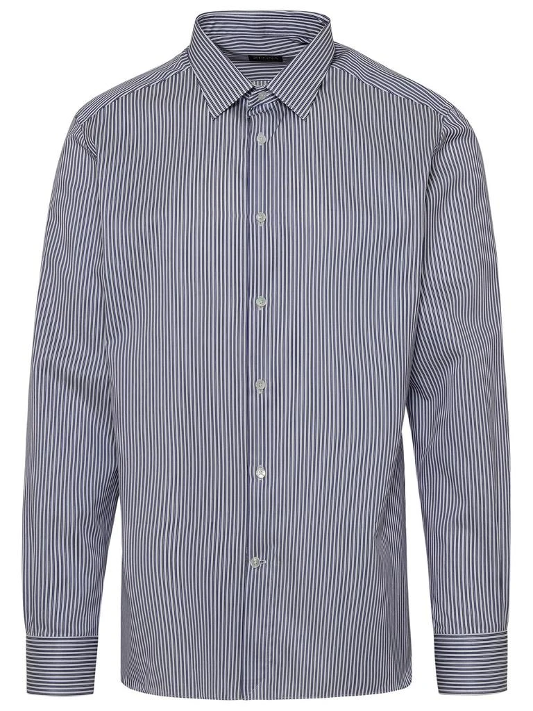 商品Zegna|Z Zegna Striped Buttoned Long Sleeved Shirt,价格¥2641,第1张图片