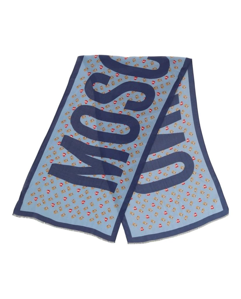 商品Moschino|Teddy Bear and Hearts Jacquard Logo Scarf,价格¥341,第2张图片详细描述