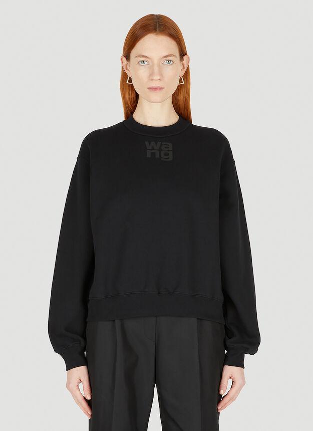 商品Alexander Wang|Puff Logo Sweatshirt in Black,价格¥1369,第1张图片