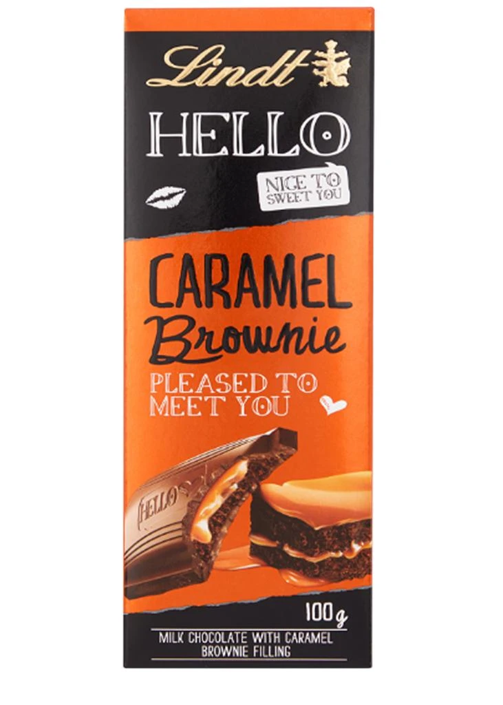 商品LINDT|Hello Caramel Brownie Milk Chocolate Bar 100g,价格¥32,第1张图片