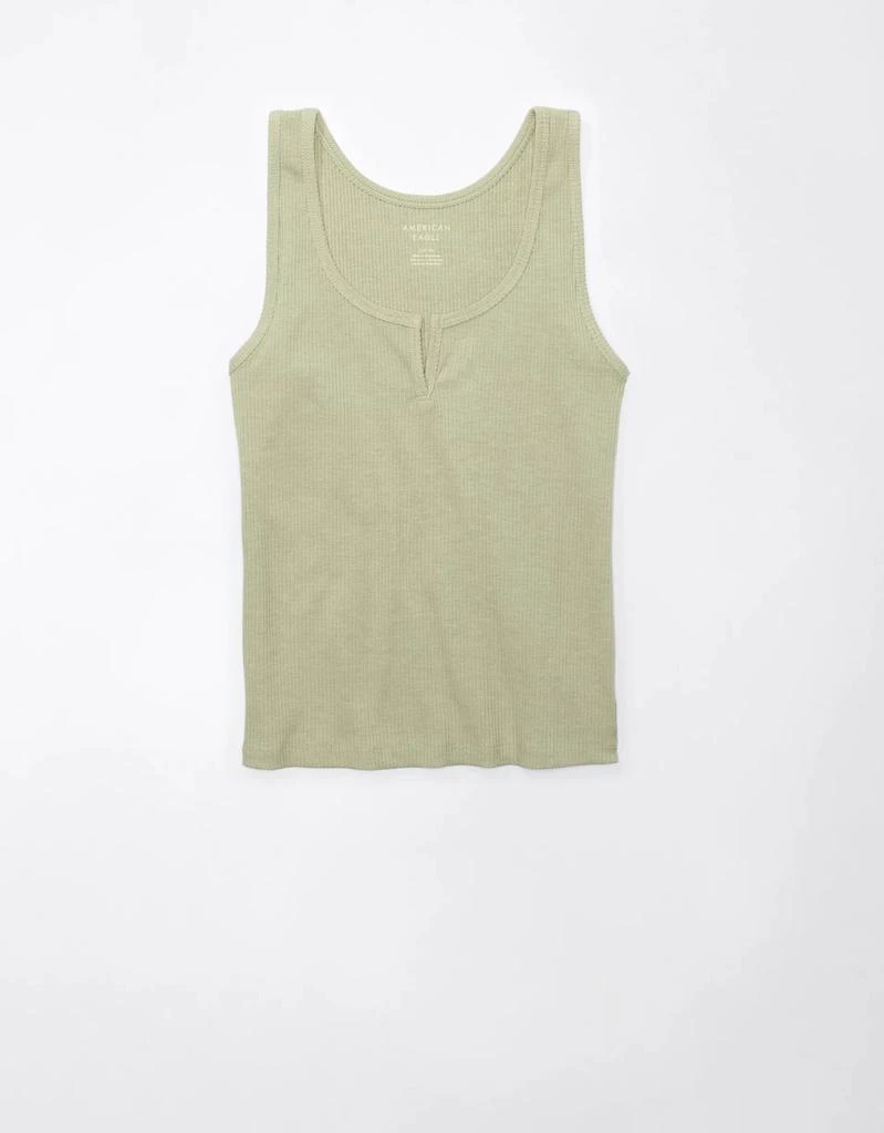 商品AE|AE Cropped Notch Neck Tank,价格¥113,第3张图片详细描述