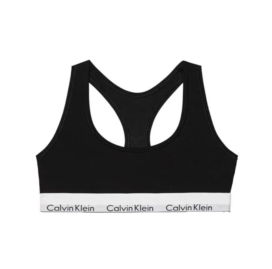 CALVIN KLEIN CK字母修身套头运动文胸 女款 白色 商品