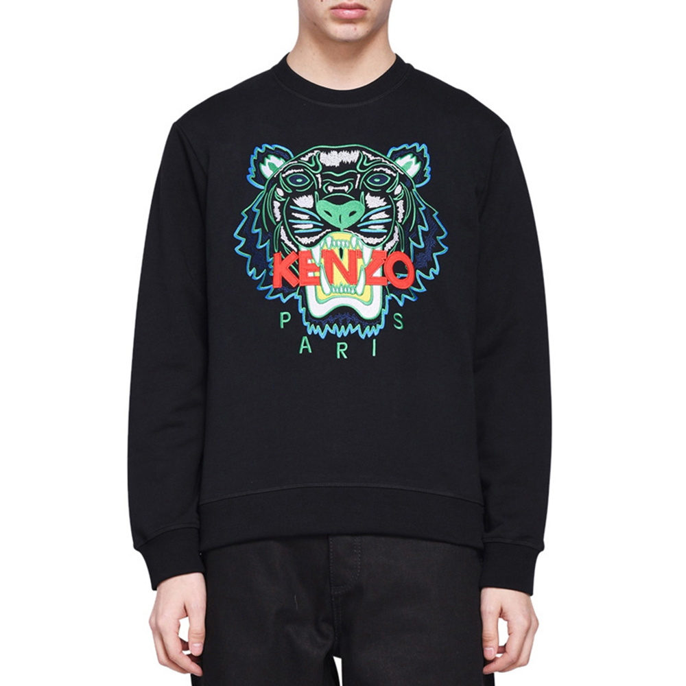 Kenzo 高田贤三 男士黑色棉质卫衣 F955SW0014XA-99商品第2张图片规格展示