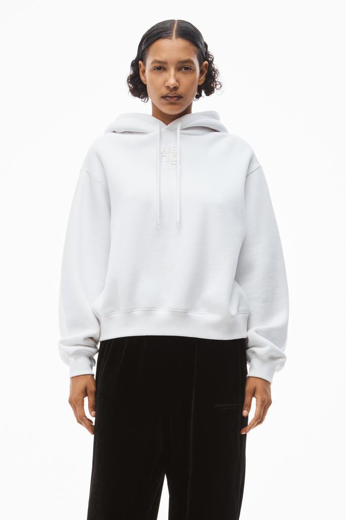 商品Alexander Wang|PUFF LOGO HOODIE IN STRUCTURED TERRY,价格¥1397,第4张图片详细描述