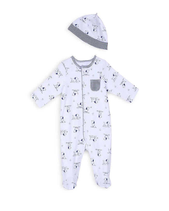 商品Little Me|Boys' Puppy Print Footie & Hat Set - Baby,价格¥115,第1张图片详细描述