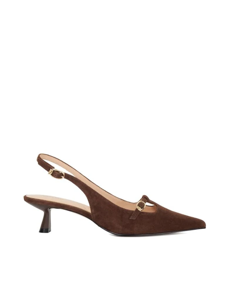 商品DUNE London|Dune London Deserving slingback heels in brown,价格¥823,第4张图片详细描述