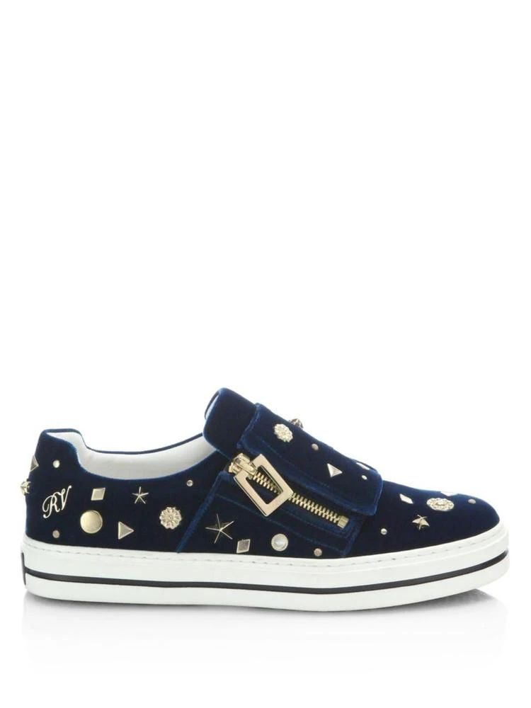 商品Roger Vivier|Astre Studded Velvet Sneakers,价格¥7471,第5张图片详细描述