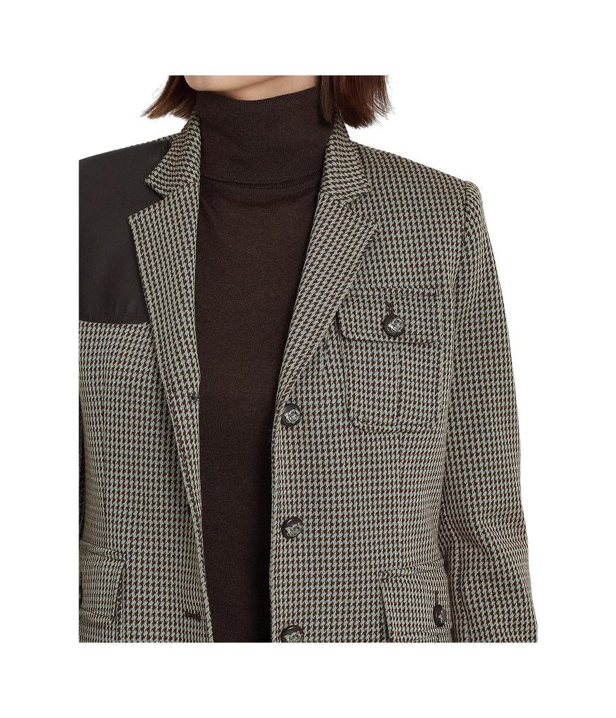 商品Ralph Lauren|Faux Leather Trim Jacquard Blazer,价格¥1650,第5张图片详细描述