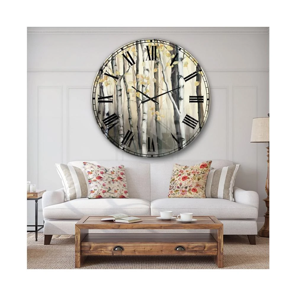 商品Designart|Cabin and Lodge Oversized Metal Wall Clock - 36 x 36,价格¥2113,第2张图片详细描述