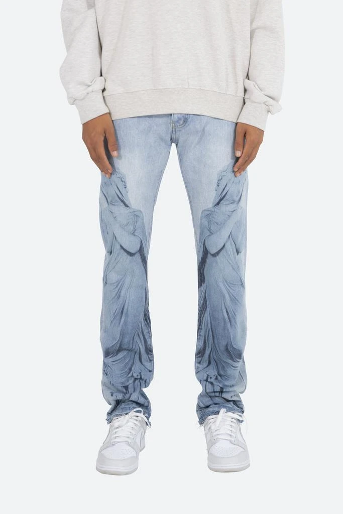 商品MNML|D206 Overlay Straight Denim - Blue,价格¥363,第1张图片