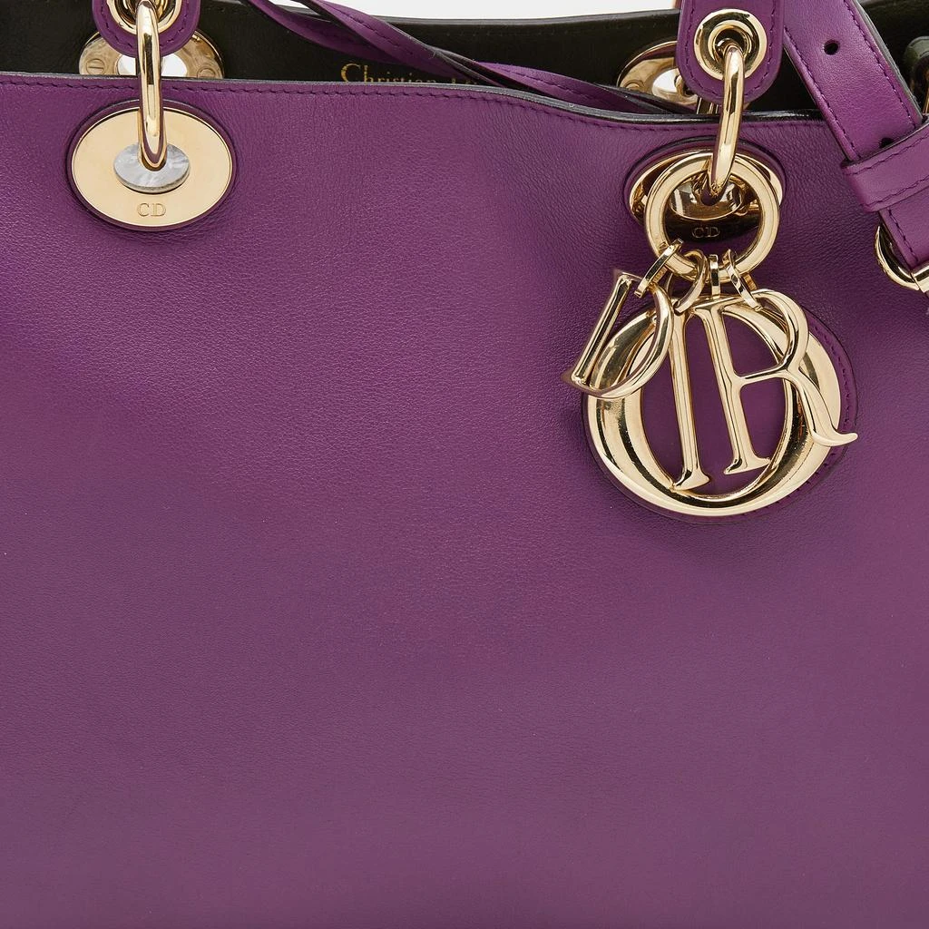商品[二手商品] Dior|Dior Purple Leather Medium Diorissimo Tote,价格¥7746,第5张图片详细描述