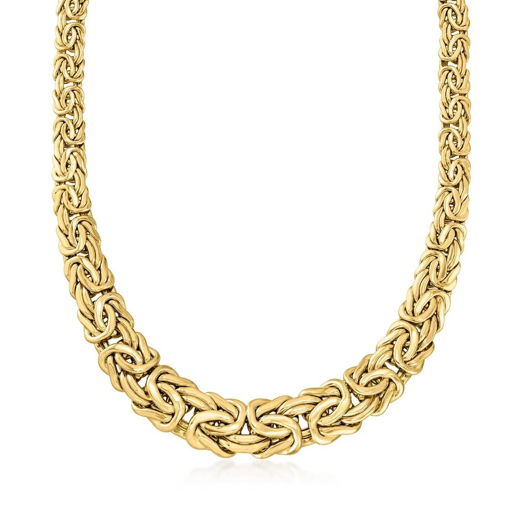 Ross-Simons 14kt Yellow Gold Graduated Byzantine Necklace 商品