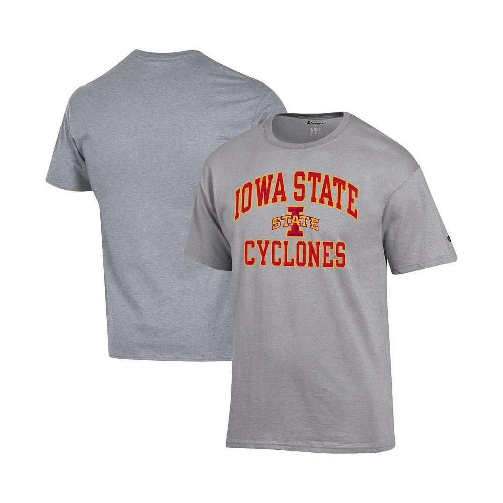 商品CHAMPION|Men's Heather Gray Iowa State Cyclones High Motor T-shirt,价格¥207,第1张图片