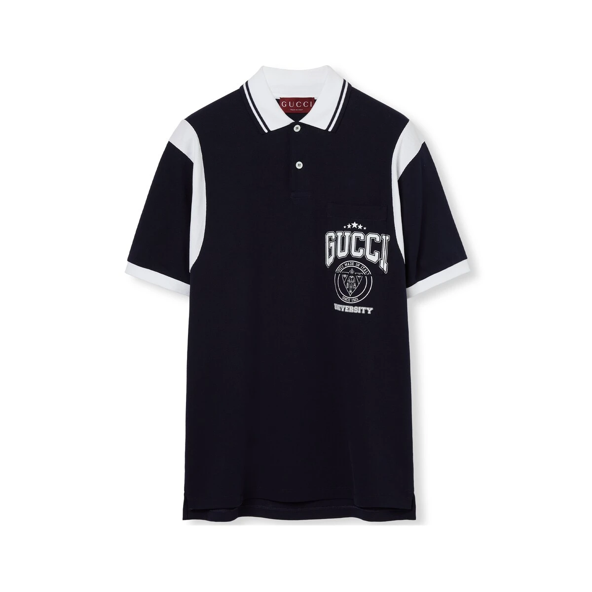 商品Gucci|【预售】 古驰 25春夏 男士 短袖Polo 饰印花珠地棉POLO衫 811426 XJG2A 4027,价格¥5852,第1张图片