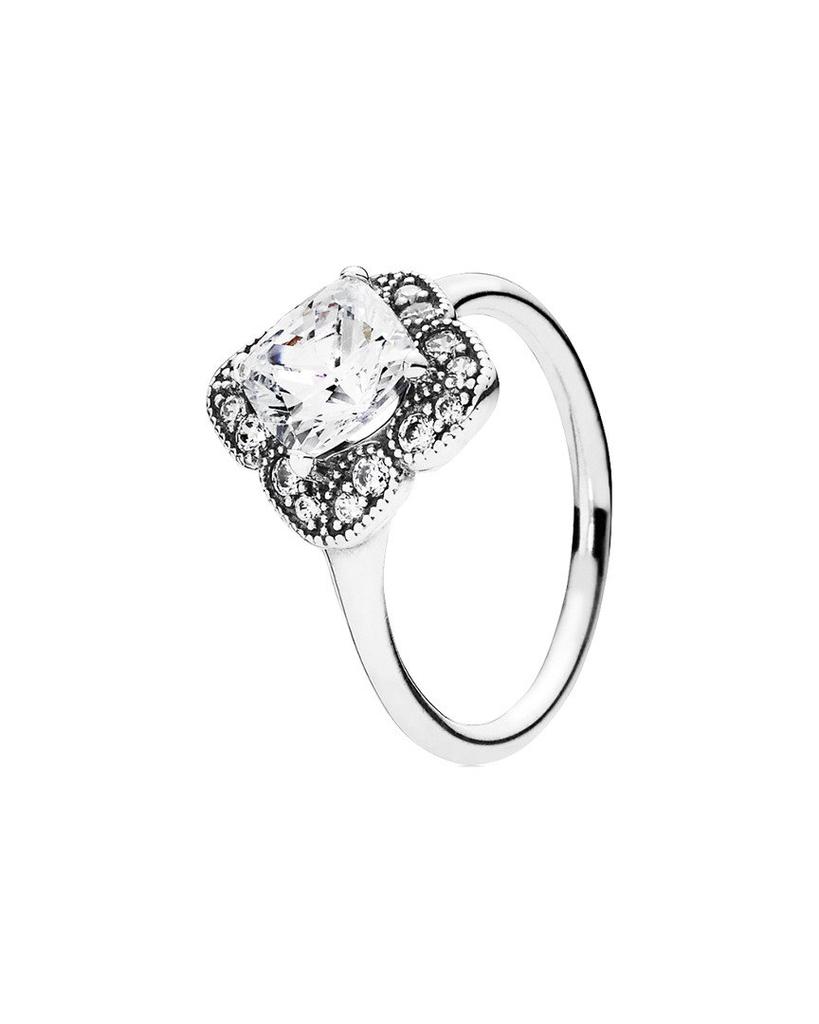 Pandora Silver CZ Floral Fancy Ring商品第1张图片规格展示
