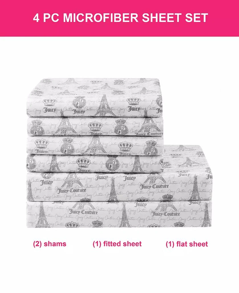 Juicy in Paris 4-Piece Sheet Set, Twin 商品