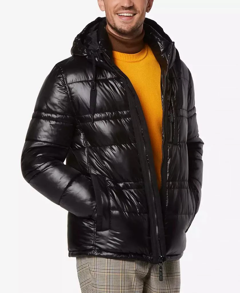 商品Marc New York by Andrew Marc|Men's Gotham Super Wet Cire Puffer with Grossgrain Trim,价格¥1031,第3张图片详细描述