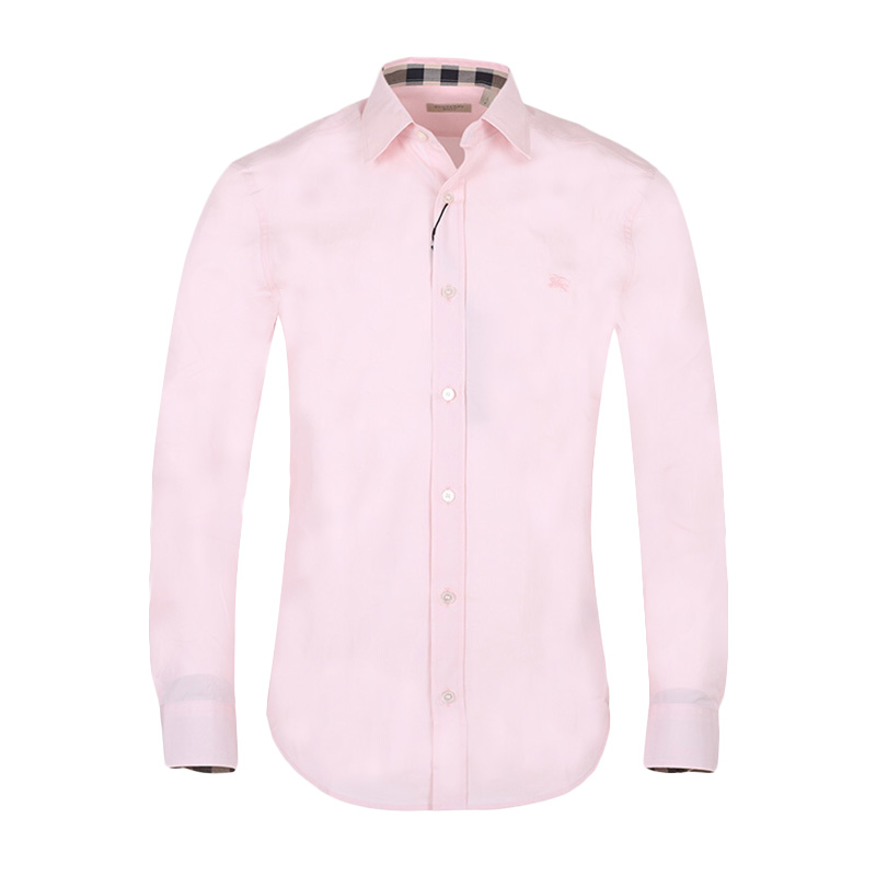 Burberry 博柏利 男士浅粉色棉质长袖衬衫 3991156商品第1张图片规格展示