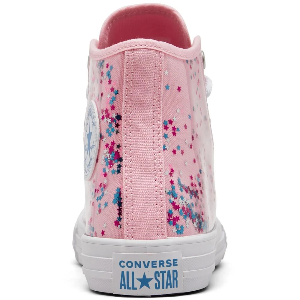 商品Converse|Little Girls Chuck Taylor All Star Confetti High Top Casual Sneakers from Finish Line,价格¥373,第4张图片详细描述