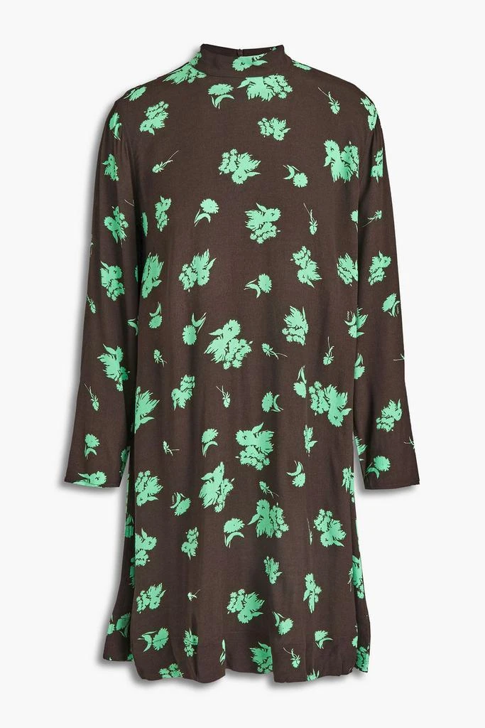 商品Ganni|Floral-print crepe mini dress,价格¥319,第3张图片详细描述