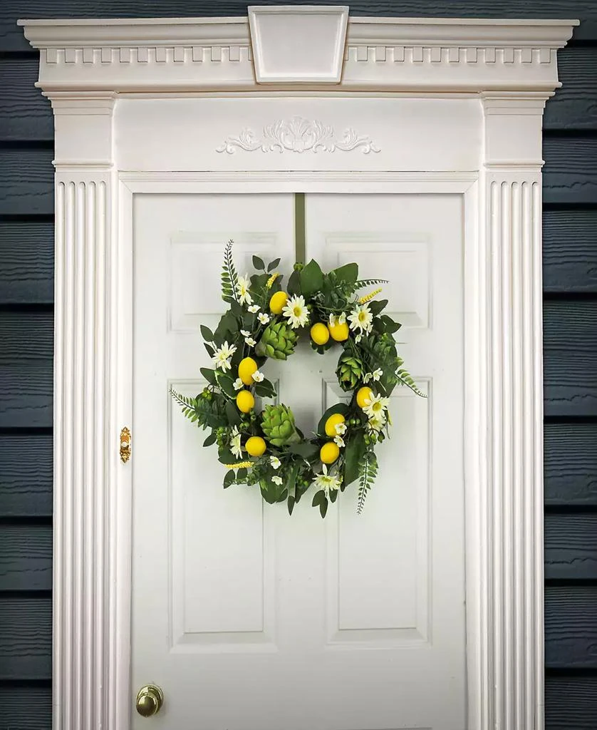 商品National Tree Company|22 Daisy, Artichoke and Lemon Wreath,价格¥398,第4张图片详细描述