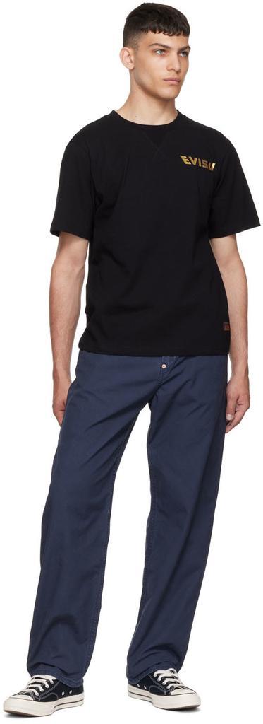 商品Evisu|Navy Cotton Trousers,价格¥1131,第6张图片详细描述