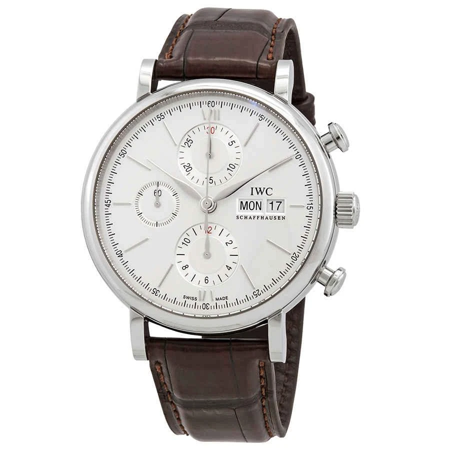 商品IWC Schaffhausen|Portofino Chronograph Edition 150 Years Automatic White Dial Men's Watch IW391027,价格¥36520,第1张图片