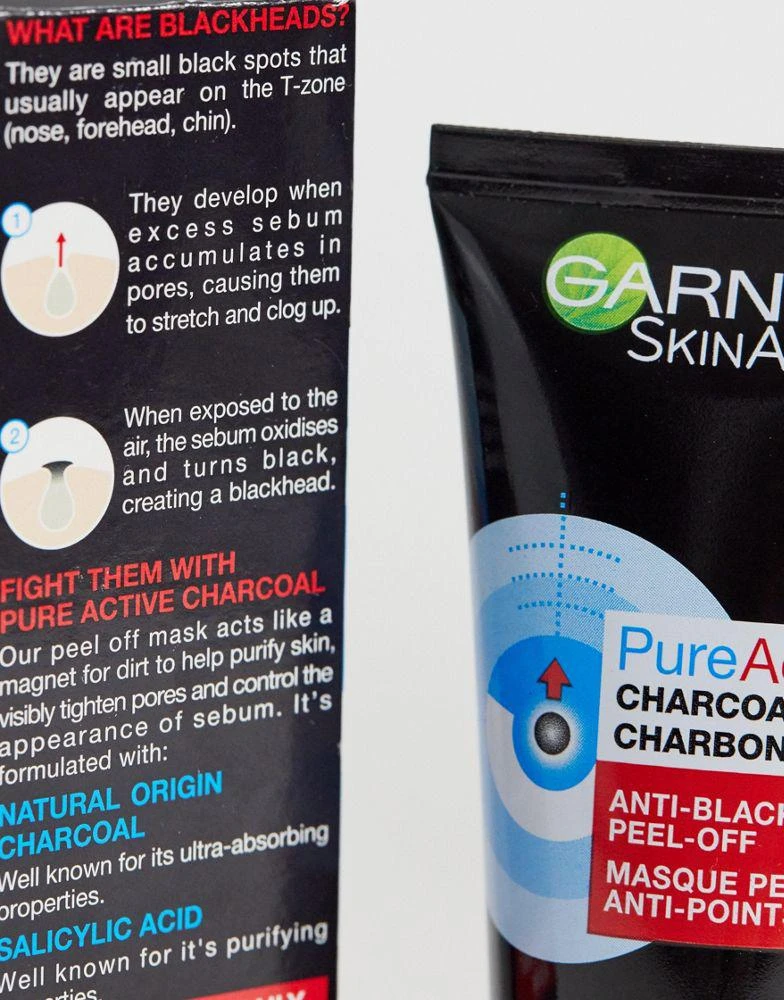 商品Garnier|Garnier Pure Active Charcoal Anti Blackhead Peel Off Mask (save 33%),价格¥62,第4张图片详细描述