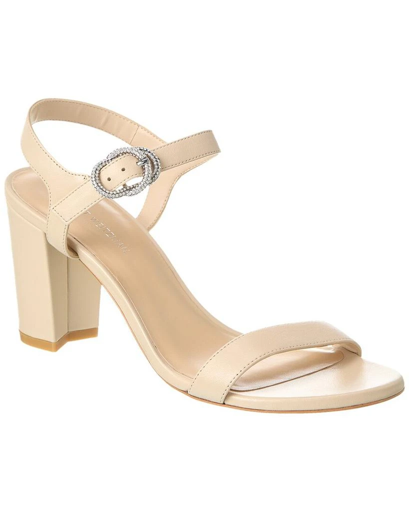 商品Stuart Weitzman|Crystal 75 Leather Block Sandal,价格¥1461,第1张图片