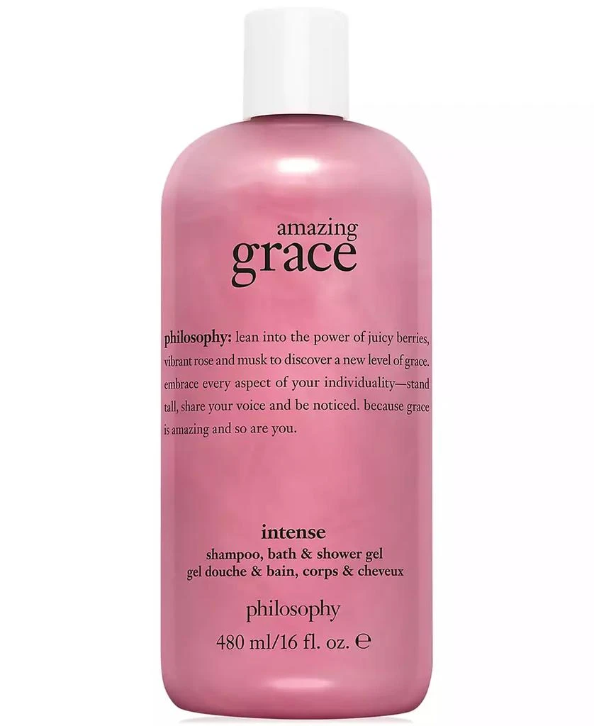 商品philosophy|Amazing Grace Intense Shampoo, Bath & Shower Gel, 16 oz.,价格¥290,第1张图片