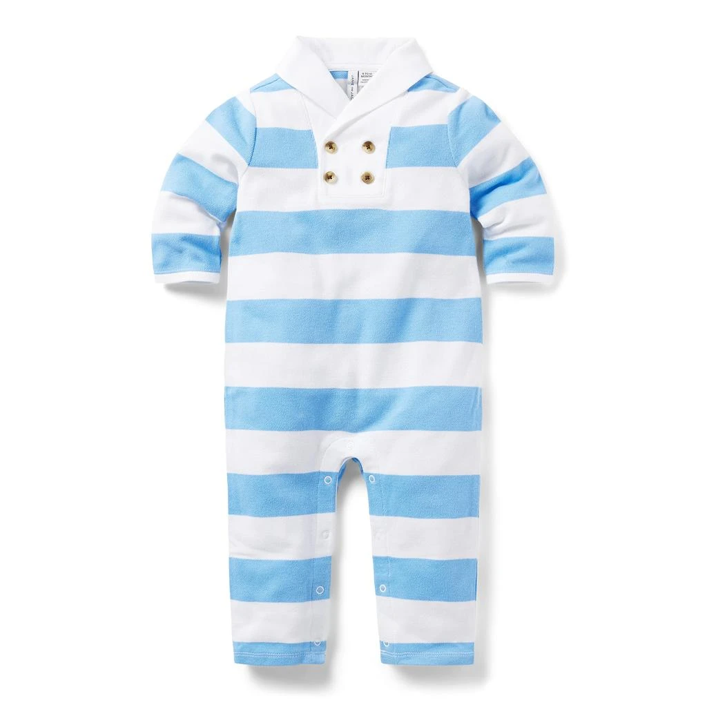 商品Janie and Jack|Stripe Shawl Collar One-Piece (Infant),价格¥399,第1张图片