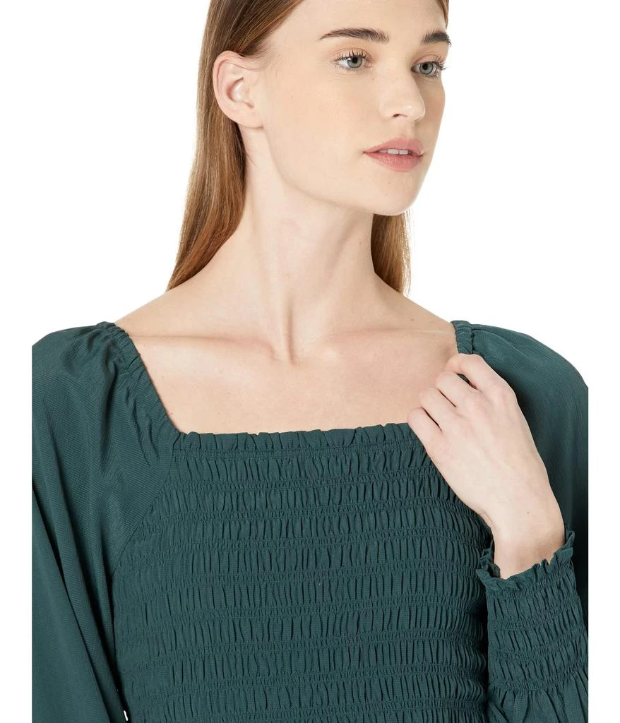 商品Madewell|Lucie Bubble-Sleeve Smocked Top,价格¥390,第3张图片详细描述