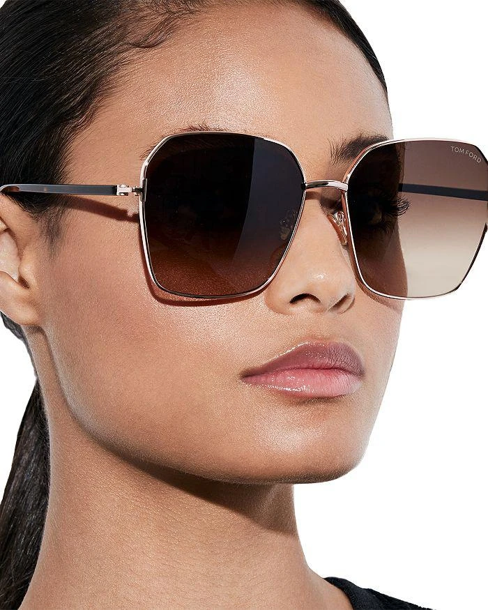 商品Tom Ford|Claudia Square Sunglasses, 62mm,价格¥2657,第4张图片详细描述