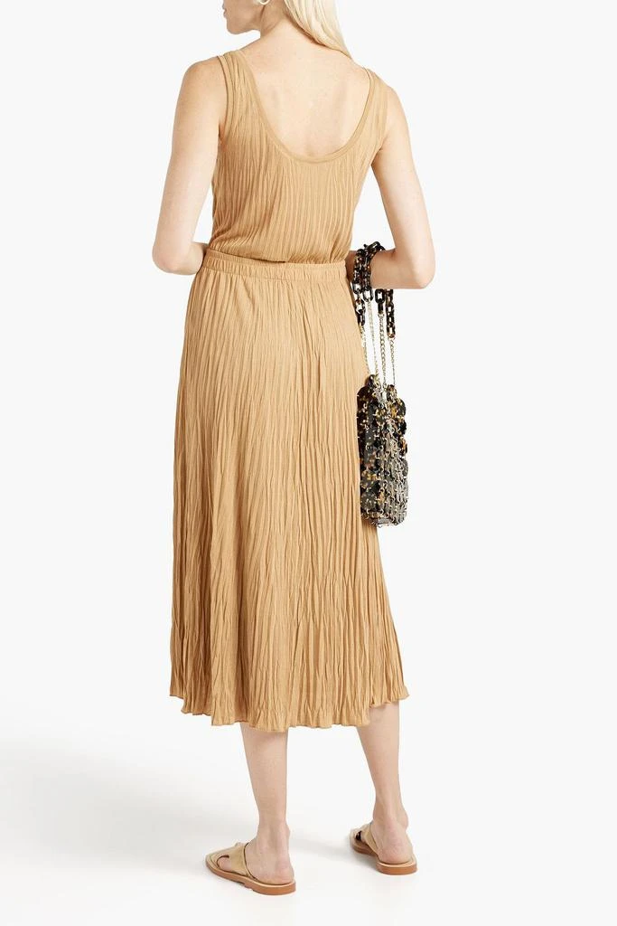 商品Vince|Gathered crinkled-jersey midi dress,价格¥1056,第1张图片