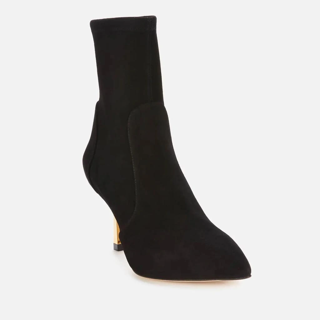 商品Stuart Weitzman|Stuart Weitzman Women's Max 85 Suede Ankle Boots - Black/Gold,价格¥1527,第2张图片详细描述