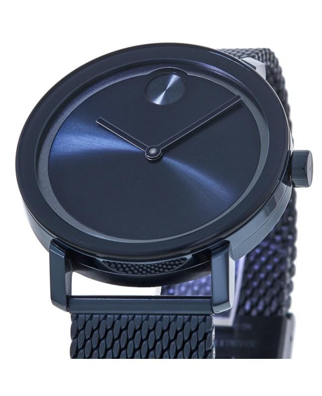 商品Movado|Movado Bold Evolution Blue Dial Blue Steel Men's Watch 3600610,价格¥3485,第4张图片详细描述