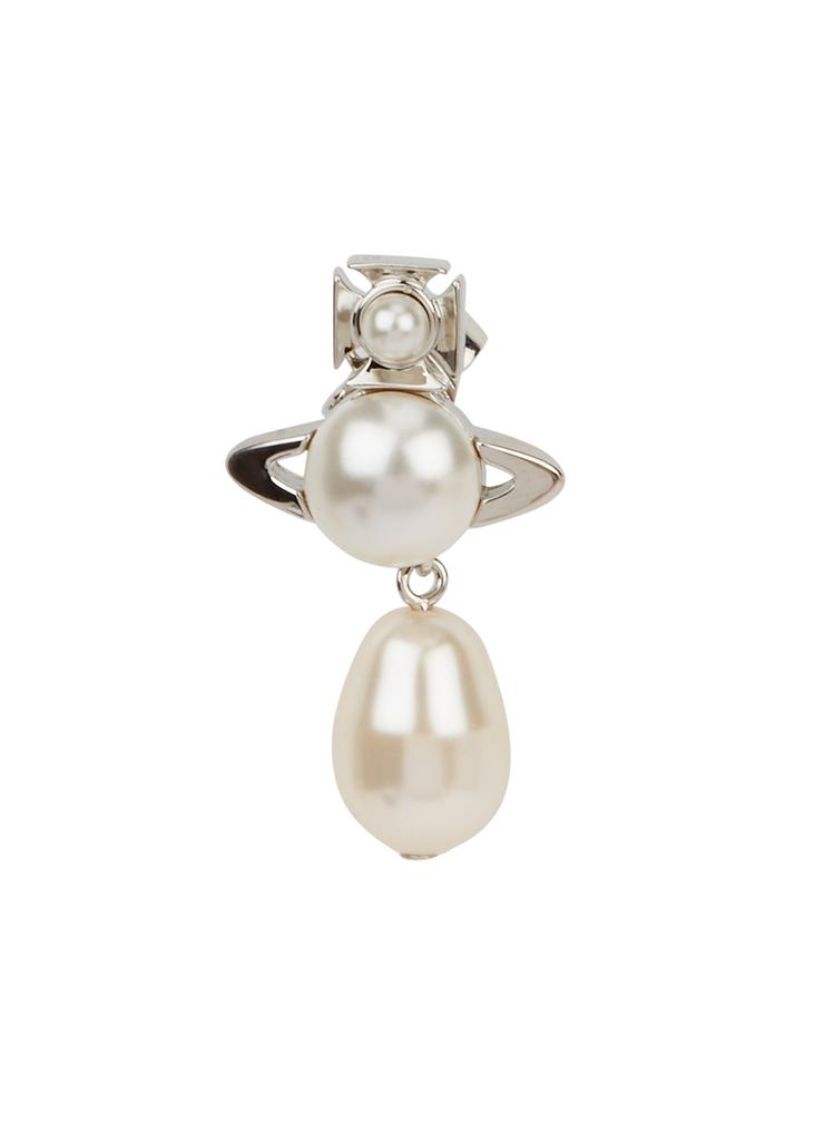 Inass pearl and silver-tone drop earrings商品第3张图片规格展示