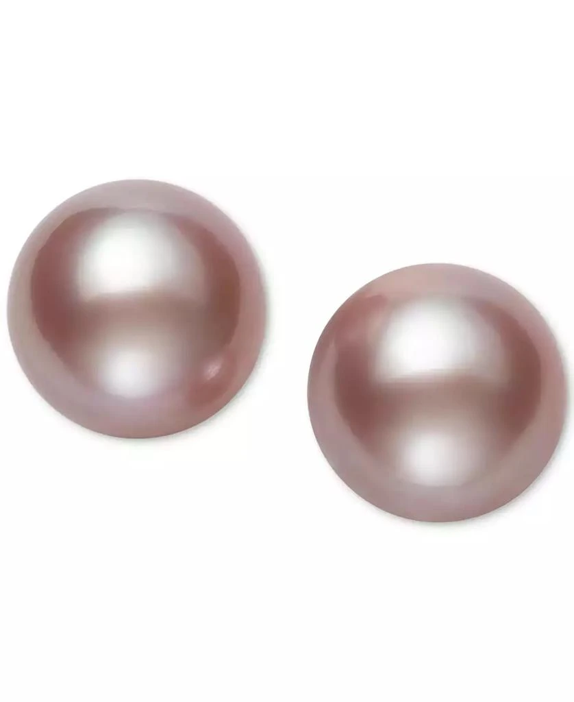 商品Belle de Mer|Pearl Earrings, 14k Gold Cultured Freshwater Pearl Stud Earrings (10mm) (Also Available in Pink Cultured Freshwater Pearl),价格¥4895,第1张图片