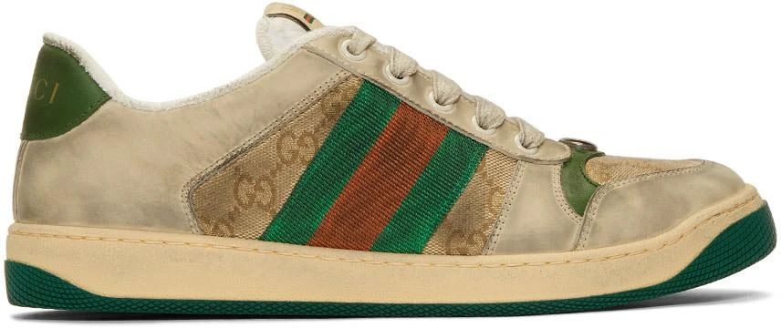 商品Gucci|White GG Screener Sneakers,价格¥6798,第1张图片