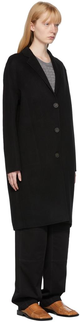 Black Wool Single Breasted Coat商品第2张图片规格展示