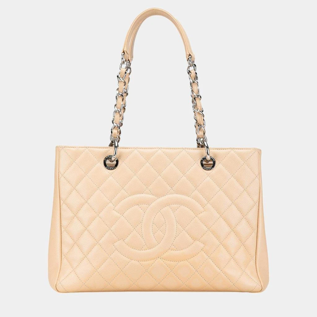 商品[二手商品] Chanel|Chanel Beige Caviar Grand Shopping Tote,价格¥22291,第1张图片