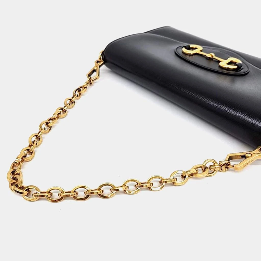 商品[二手商品] Gucci|Gucci Black Leather 1955 Horsebit Chain Shoulder Bag,价格¥10732,第5张图片详细描述