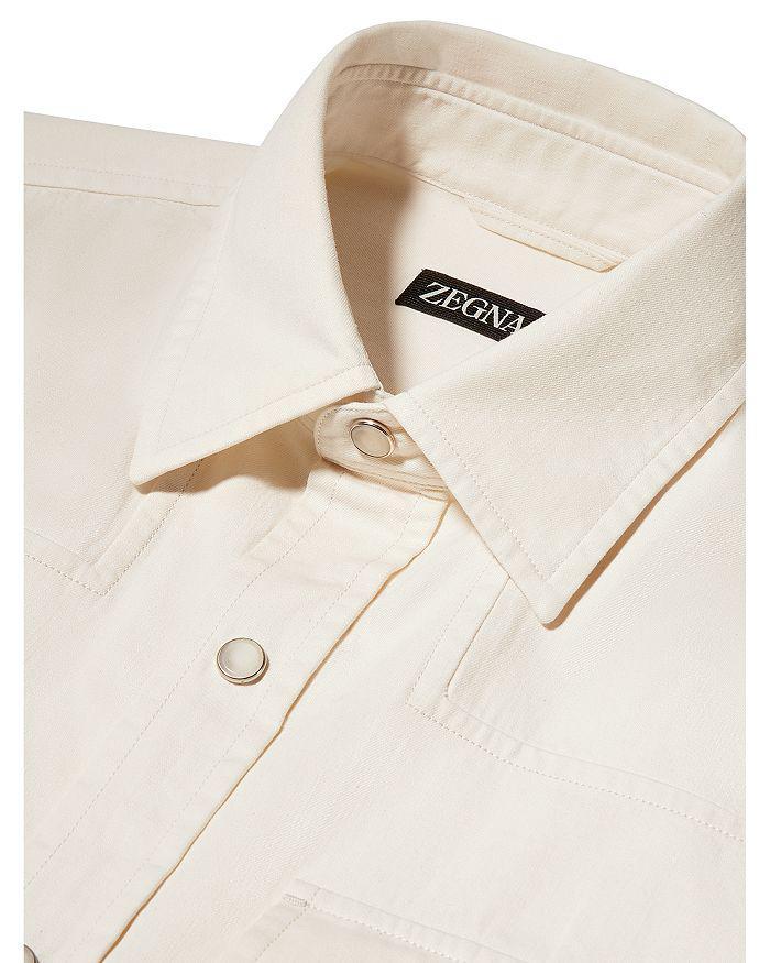 商品Zegna|Washed Denim Long Sleeve Shirt,价格¥5209,第4张图片详细描述