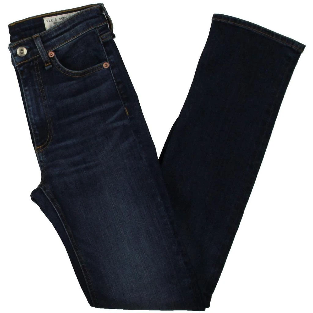 商品Rag & Bone|Rag & Bone Womens Nina  High Rise Dark Wash Cigarette Jeans,价格¥382,第1张图片