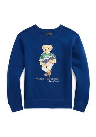 商品Ralph Lauren|Boys 8-20 Polo Bear Fleece Sweatshirt,价格¥361,第1张图片