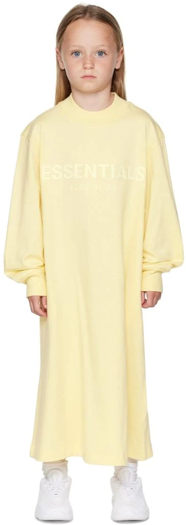 商品Essentials|Kids Yellow Logo T-Shirt Dress,价格¥189,第1张图片